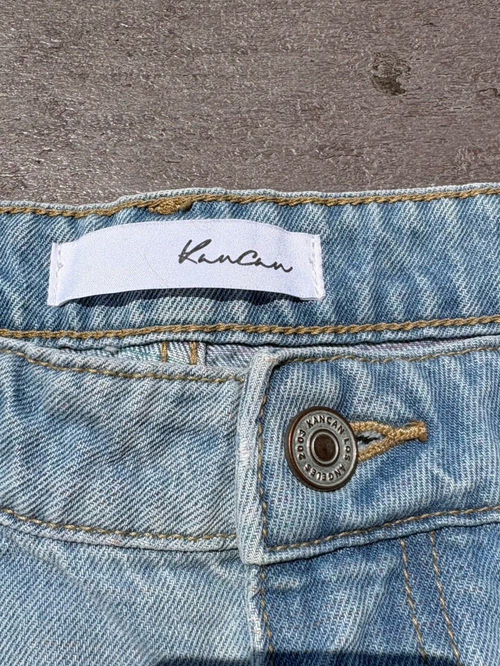 KanCan Light Blue colorful Distressed holes Denim Shorts size 11/29 - Picture 2 of 10